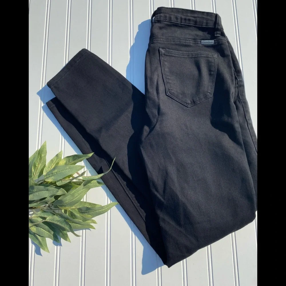 Kancan Zippered Double Front Pockets Black Skinny Jeans